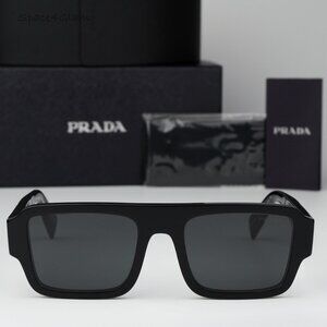 Prada Men Sunglasses Black Dark Grey Square PRA05S 16K08Z BRAND NEW
